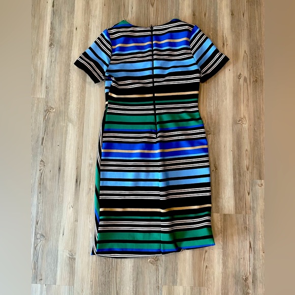 ECI faux wrap striped dress - back zipper size medium - Picture 3 of 4